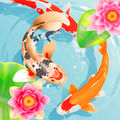 koi fish pond idle merge